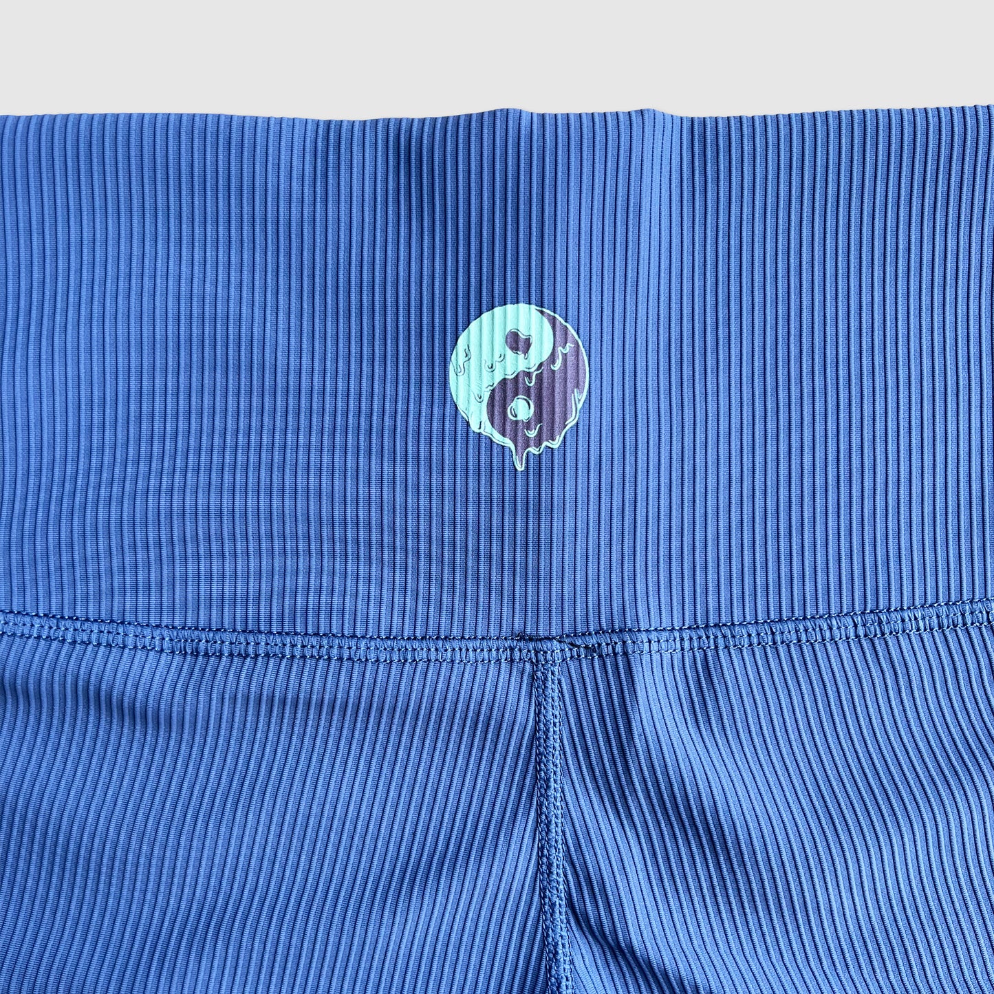 Ribbed Biker Shorts Yin Yang Drip - Blue