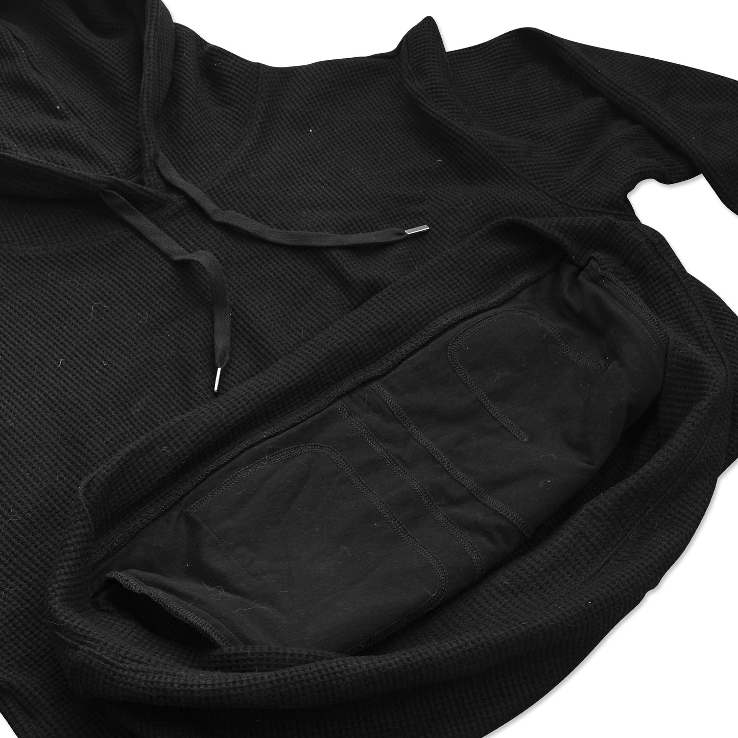 Waffle Tech Hoodie - Black