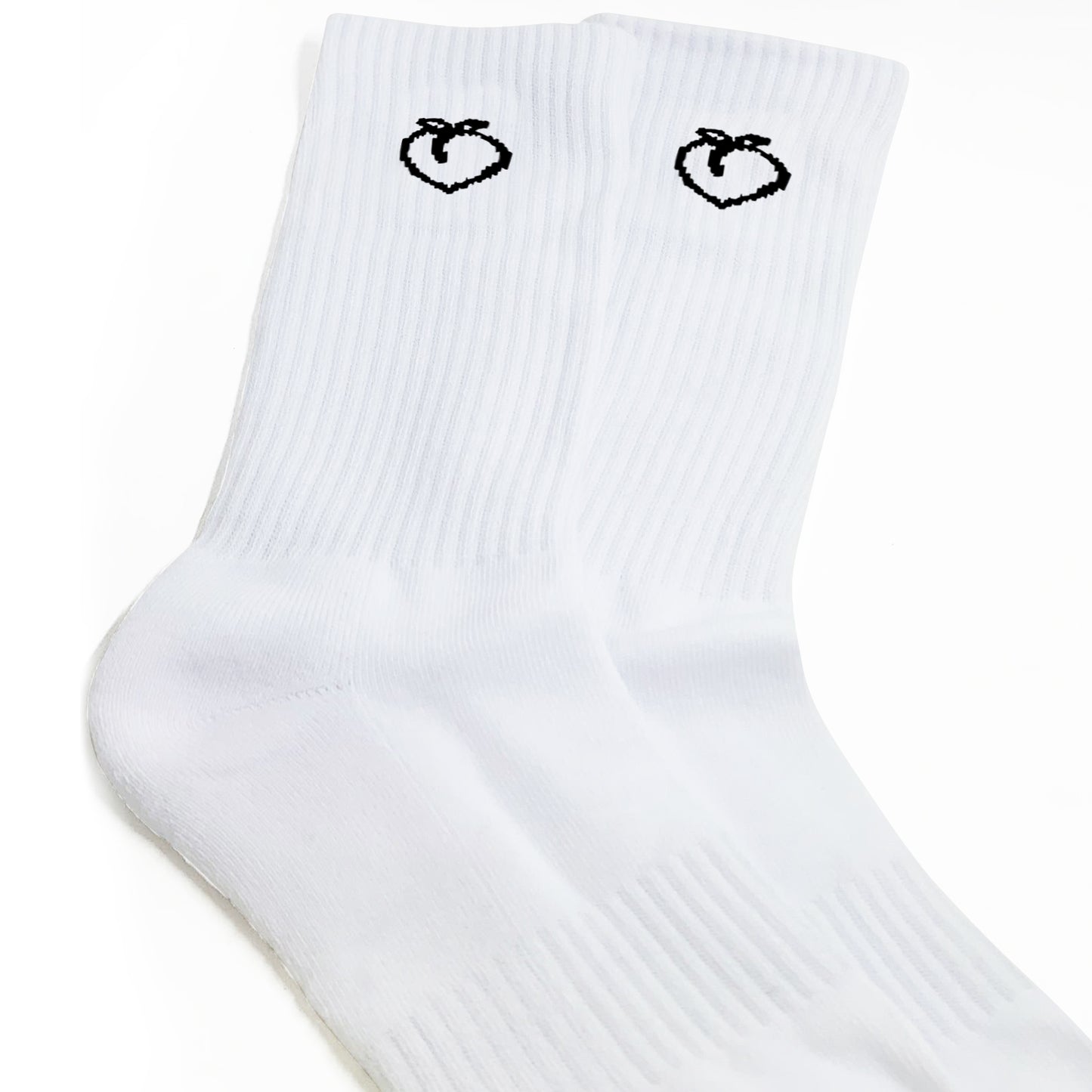 Rep The Peach Cushioned Crew Socks - White