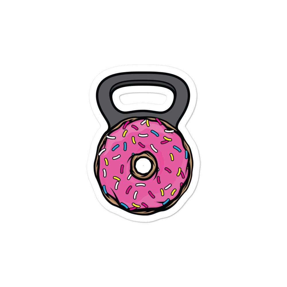 Vinyl sticker, fast and easy application, flexliving sticker, cute graphic sticker. High quality stickers. Kettlebell Donut Sticker