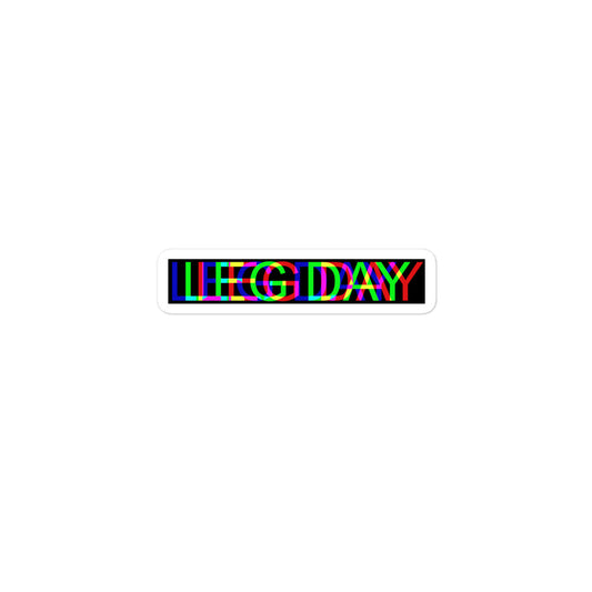 Leg Day Glitch Sticker