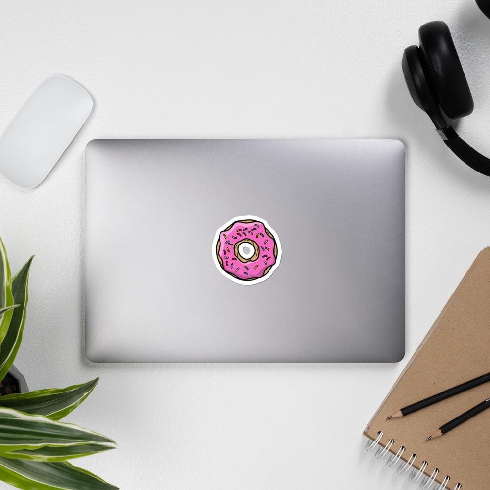 Vinyl sticker, fast and easy application, flexliving sticker, cute graphic sticker. Donut Sticker.