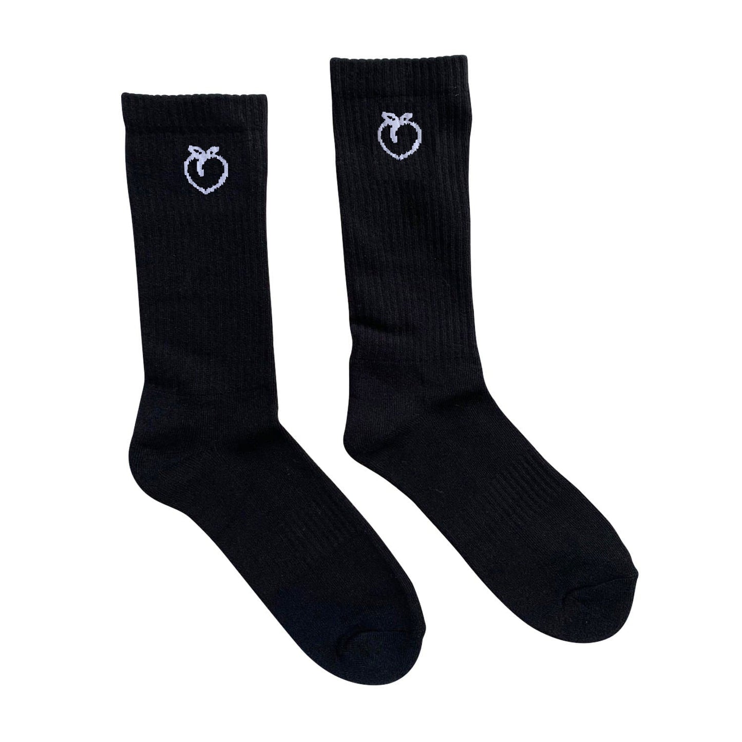 Rep The Peach Cushioned Crew Socks - Black