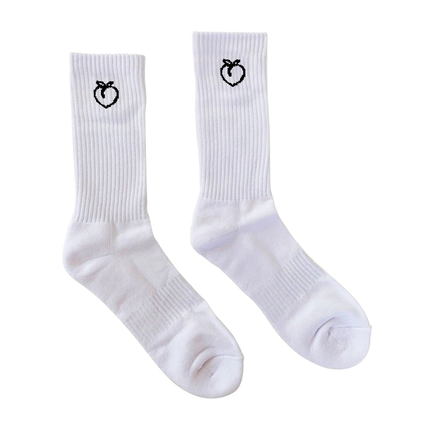 Rep The Peach Cushioned Crew Socks - White